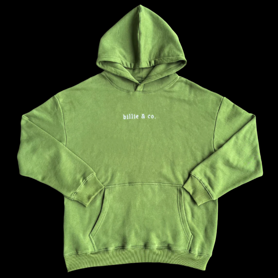 billie olive green hoodie