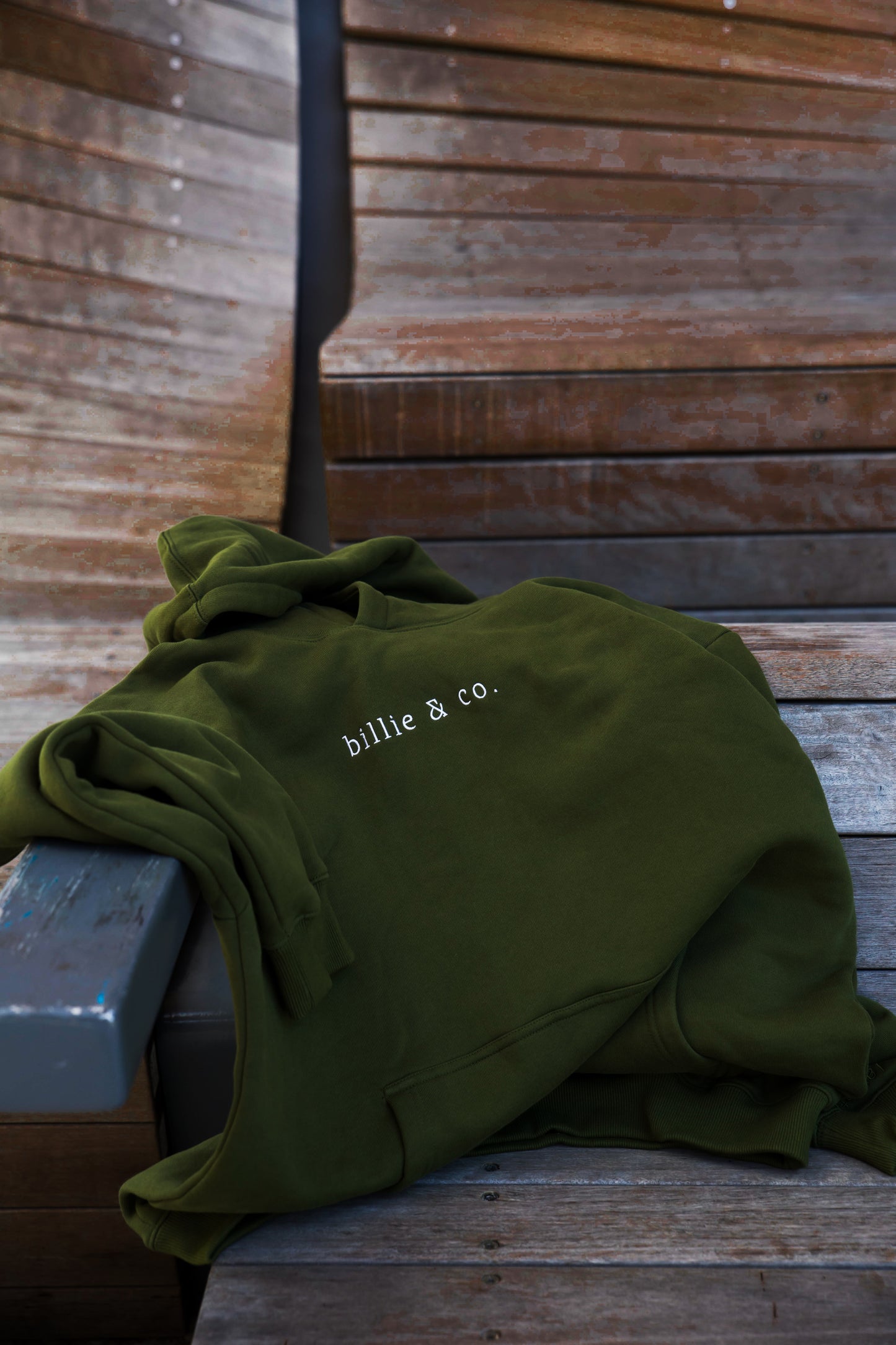 billie olive green hoodie